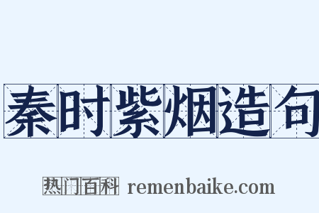 秦时紫烟造句是什么意思的图片